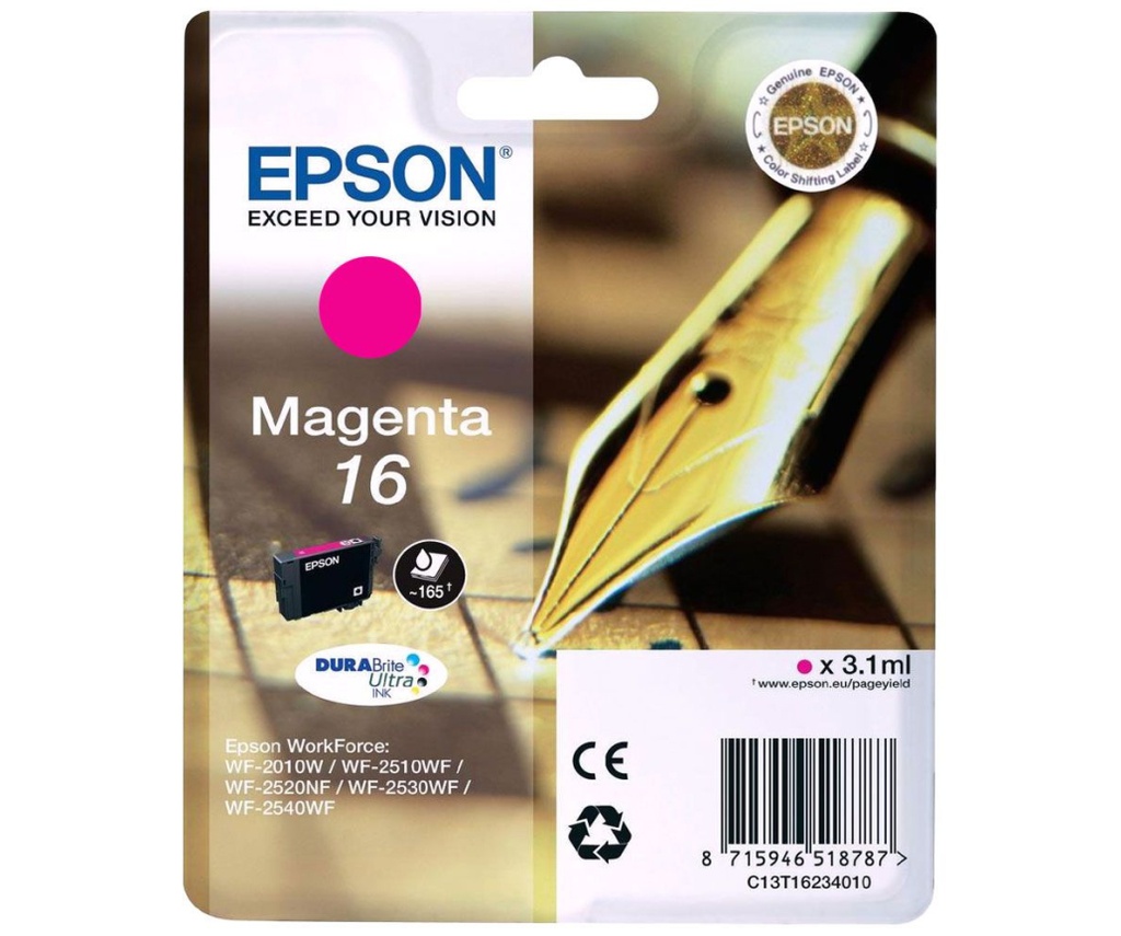 Cartouche Epson Pack 16 165 Pages