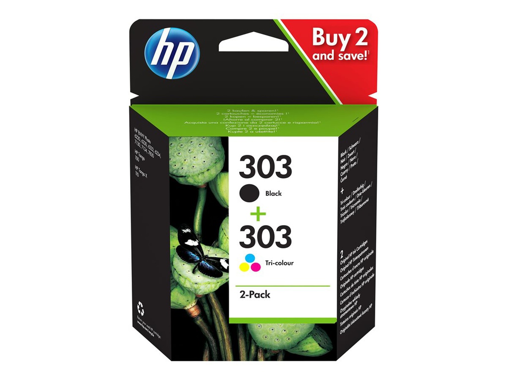 Cartouche HP Pack 303 Noir+ Couleur