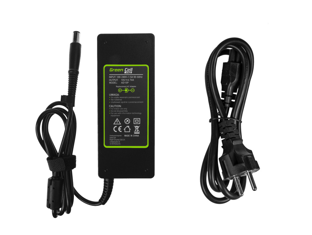 Chargeur secteur Greencell AD15P pour portable HP 19V 90W 7.4 x 5.0 mm