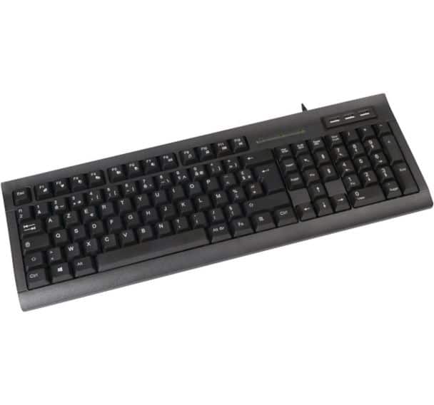 Clavier filaire Dacomex K460U avec HUB USB Noir