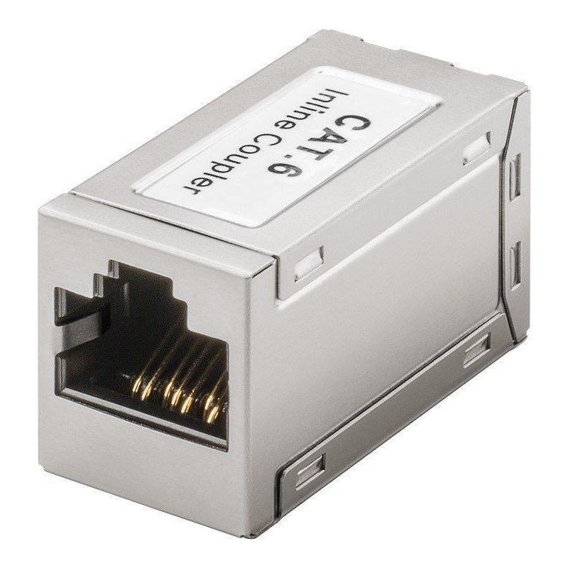 Coupleur Cat.6 STP RJ45 F/F Droit métal