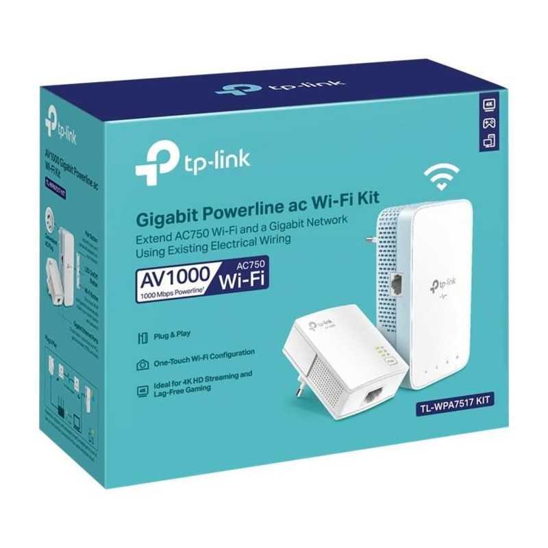 Courant Porteur TP-Link Gigabit TL-WPA7517 KIT Wifi AC750 (Pack de 2)