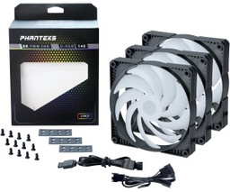 [VEN050] Ventilateur 140mm Phanteks SK D-RGB, noir/blanc