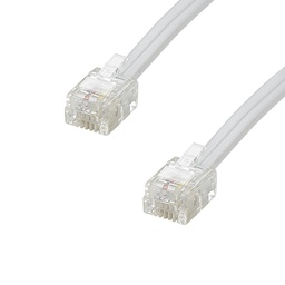 [COR095] câble RJ9 M/M 2M Blanc