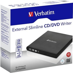 [53504] Lecteur/Graveur Externe USB Verbatim Slimline Noir 53504